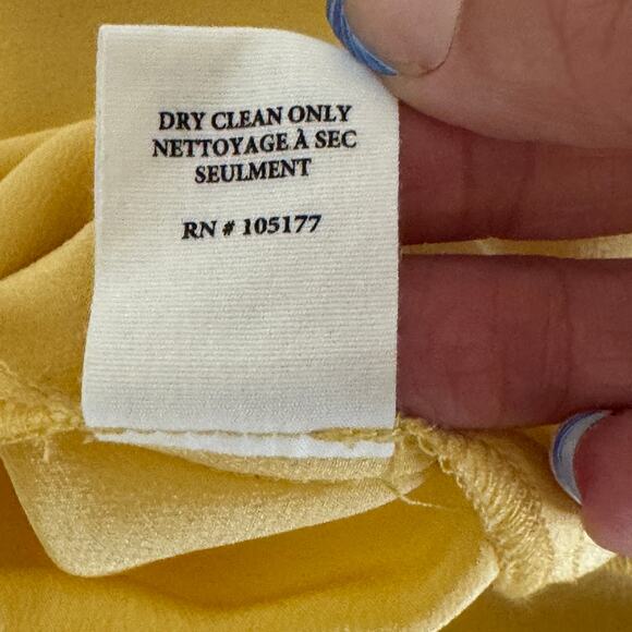 Ulla Johnson Dune Violeta Mustard Yellow Silk Maxi Dress Size 6 - Picture 13 of 13